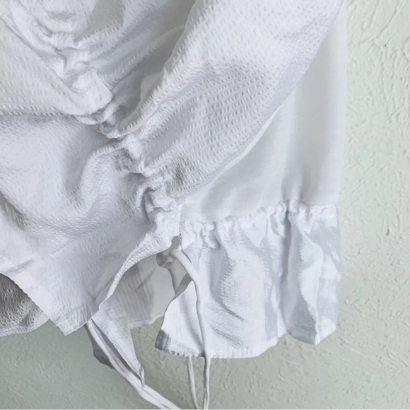 Zara Side Tie White Strappy Viscose Tank Sz Medium - Picture 3 of 6